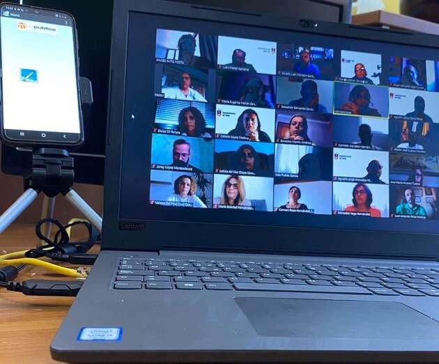 Imagen de archivo de uno de los Plenos que el Ayuntamiento de Telde ha celebrado de manera telemática (Foto TA)